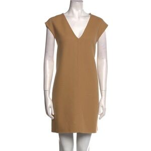 Chloe camel wool dress